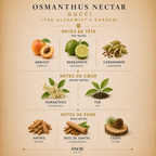 osmanthus nectar parfum de gucci the alchemist garden en vente d'échantillon de fragrance avec grille de notes visuel