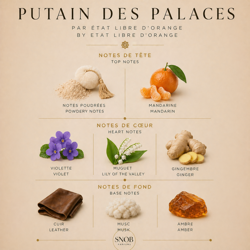 putain des palaces etat libre d'orange fragrance parfum echantillon sample avec notes visuel